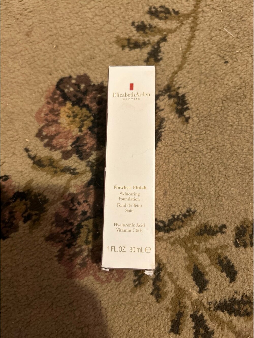 Elizabeth Arden flawless finish foundation. Color is 120 W.